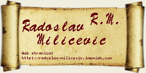 Radoslav Milićević vizit kartica